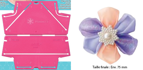 Confectionneur de fleurs Kanzashi , Clover , Pétale rond Grande taille