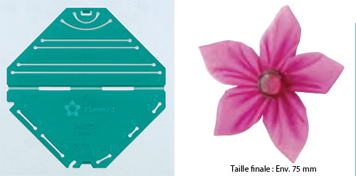 Confectionneur de fleurs Kanzashi , Clover , Pétale pointu Grande taille