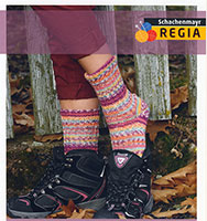 Livret d'explication pour tricoter une paire de chussettes offert à partir de l'achat de 2 pelotes de Regia 6 fils 50 gr