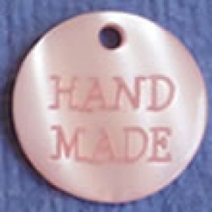 Sequin 'Hand made' 18 mm  - Rose pâle effet nacré
