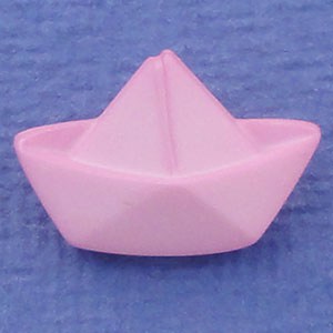 Bouton Effet Petit bateau en papier 20 mm - Rose