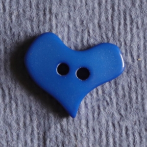 Bouton en forme de coeur 20 mm - Bleu Royal