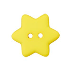 Bouton en forme d'étoile 15 mm - Jaune