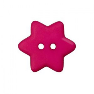Bouton en forme d'étoile 15 mm - Fuschia