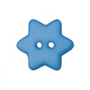 Bouton en forme d'étoile 15 mm - Bleu clair