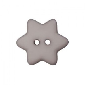 Bouton en forme d'étoile 15 mm - Gris