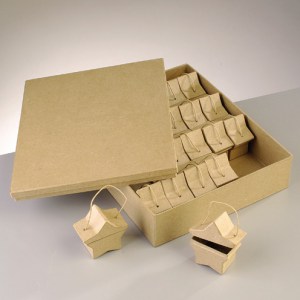 Set de boîtes de calendrier de l'Avent en carton Papp Art - Etoiles