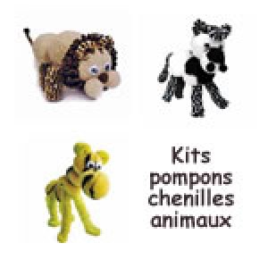 Kit pompons chenilles animaux