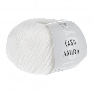 Lang Yarns Amira - Pelote de 50 gr - Coloris 0001 Blanc