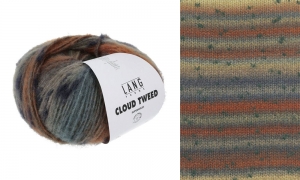 Lang Yarns Cloud Tweed - Pelote de 100 gr - Coloris 0004 Marron/Vert