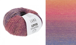 Lang Yarns Lovis - Pelote de 50 gr - Coloris 0002 Fuchsia/Bleu/Orange