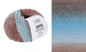 Lang Yarns Lovis - Pelote de 50 gr - Coloris 0003 Turquoise/Brique