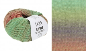 Lang Yarns Lovis - Pelote de 50 gr - Coloris 0004 Vert/Melon