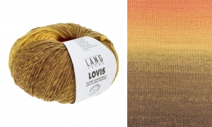 Lang Yarns Lovis - Pelote de 50 gr - Coloris 0005 Jaune/Orange/Marron