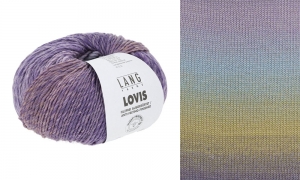 Lang Yarns Lovis - Pelote de 50 gr - Coloris 0006 Safran/Lilas