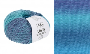 Lang Yarns Lovis - Pelote de 50 gr - Coloris 0007 Turquoise/Vert/Bleu