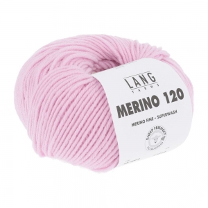 Lang Yarns Merino 120 - Pelote de 50 gr - Coloris 0009 Rose