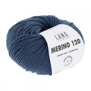 Lang Yarns Merino 120 - Pelote de 50 gr - Coloris 0034 Jeans