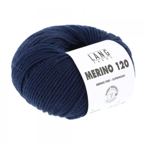 Lang Yarns Merino 120 - Pelote de 50 gr - Coloris 0035 Navy