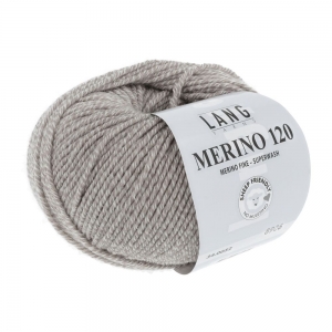 Lang Yarns Merino 120 - Pelote de 50 gr - Coloris 0052 Blanc/Beige Mouliné