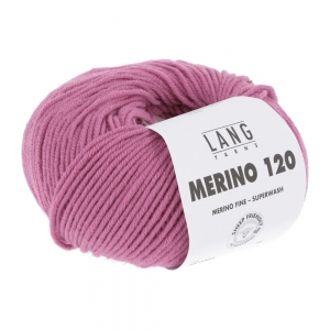 Lang Yarns Merino 120 - Pelote de 50 gr - Coloris 0085 Pink