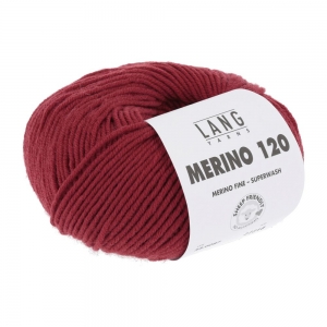 Lang Yarns Merino 120 - Pelote de 50 gr - Coloris 0087 Chianti