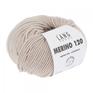 Lang Yarns Merino 120 - Pelote de 50 gr - Coloris 0096 Beige Clair
