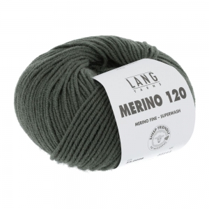 Lang Yarns Merino 120 - Pelote de 50 gr - Coloris 0098 Olive