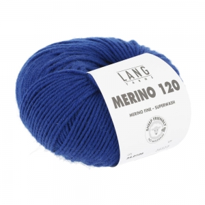 Lang Yarns Merino 120 - Pelote de 50 gr - Coloris 0106 Royal