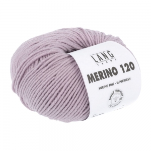 Lang Yarns Merino 120 - Pelote de 50 gr - Coloris 0109 Rose Pâle
