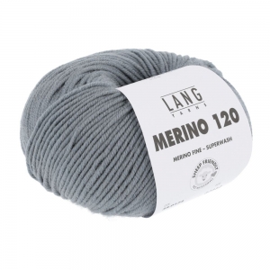 Lang Yarns Merino 120 - Pelote de 50 gr - Coloris 0124 Gris Souris