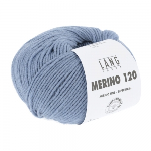 Lang Yarns Merino 120 - Pelote de 50 gr - Coloris 0134 Jeans Clair