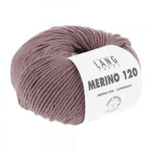 Lang Yarns Merino 120 - Pelote de 50 gr - Coloris 0148 Vieuxrose Foncé