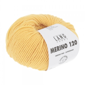 Lang Yarns Merino 120 - Pelote de 50 gr - Coloris 0149 Jaune Or