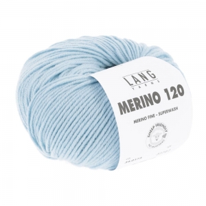 Lang Yarns Merino 120 - Pelote de 50 gr - Coloris 0173 Bleu Ciel
