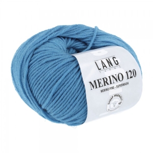 Lang Yarns Merino 120 - Pelote de 50 gr - Coloris 0178 Turquoise Foncé