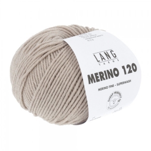 Lang Yarns Merino 120 - Pelote de 50 gr - Coloris 0226 Beige Mélangé