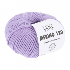 Lang Yarns Merino 120 - Pelote de 50 gr - Coloris 0245 Lilas Clair