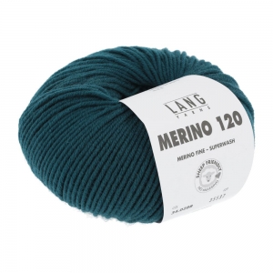 Lang Yarns Merino 120 - Pelote de 50 gr - Coloris 0288 Pétrole Foncé