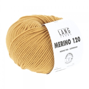 Lang Yarns Merino 120 - Pelote de 50 gr - Coloris 0311 Ocre