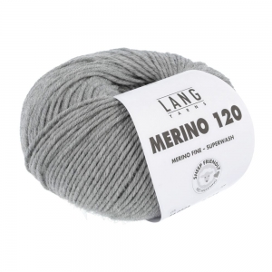 Lang Yarns Merino 120 - Pelote de 50 gr - Coloris 0324 Gris Mélangé