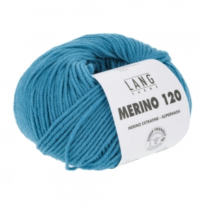 Lang Yarns Merino 120 - Pelote de 50 gr - Coloris 0378 Turquoise
