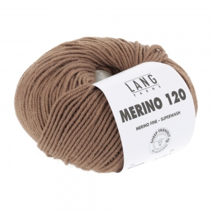 Lang Yarns Merino 120 - Pelote de 50 gr - Coloris 0439 Camel