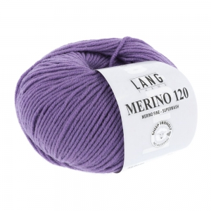 Lang Yarns Merino 120 - Pelote de 50 gr - Coloris 0446 Lilas