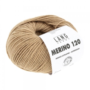 Lang Yarns Merino 120 - Pelote de 50 gr - Coloris 0639 Camel Mélangé