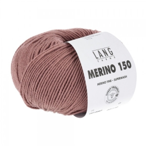 Lang Yarns Merino 150 - Pelote de 50 gr - Coloris 0087 Bois De Rose