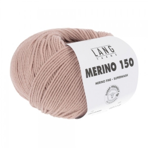 Lang Yarns Merino 150 - Pelote de 50 gr - Coloris 0209 Poudre Rose