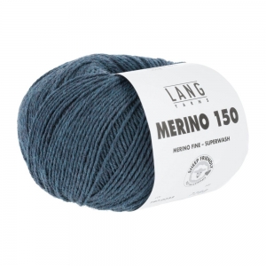 Lang Yarns Merino 150 - Pelote de 50 gr - Coloris 0233 Pétrole Mélangé