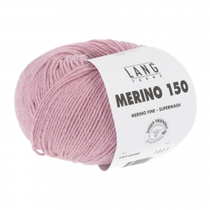 Lang Yarns Merino 150 - Pelote de 50 gr - Coloris 0248 Rose Mélangé