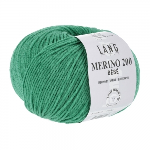 Lang Yarns Merino 200 Bébé - Pelote de 50 gr - Coloris 0317 Vert